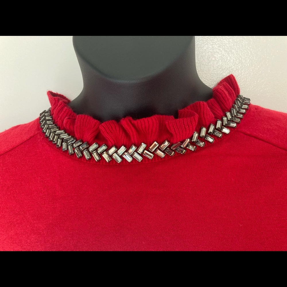 NWOT Talbots ruffle neck sweater - Picture 4 of 8